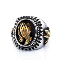 Pray For Me Ring-GOLD-316 Stainless Steel Ring-Wild Saints Co.