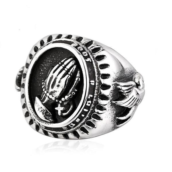 Pray For Me Ring-STEEL-316 Stainless Steel Ring-Wild Saints Co.