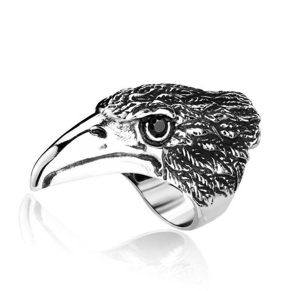 Raven's Head Ring-7-316 Stainless Steel Ring-Wild Saints Co.