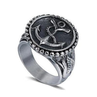 Round Anchor Sparrow Ring-10-316 Stainless Steel Ring-Wild Saints Co.
