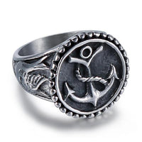Round Anchor Sparrow Ring-316 Stainless Steel Ring-Wild Saints Co.