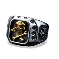 Skull & Crossbones Ring-7-316 Stainless Steel Ring-Wild Saints Co.