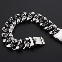 Skull Link Bracelet-316 Stainless Steel Bracelet-Wild Saints Co.