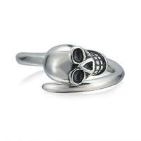 Small Skeleton Silver Skull Ring-925 Sterling Silver Ring-Wild Saints Co.