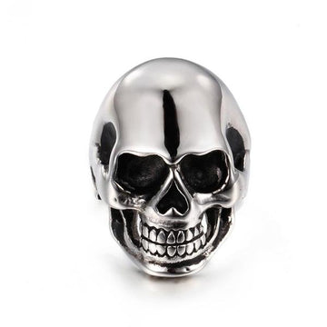 Smiling Skull Ring-316 Stainless Steel Ring-Wild Saints Co.
