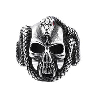 Snake & Skull Ring-316 Stainless Steel Ring-Wild Saints Co.