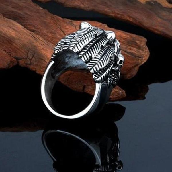 Tribal Lion's Head Ring-316 Stainless Steel Ring-Wild Saints Co.