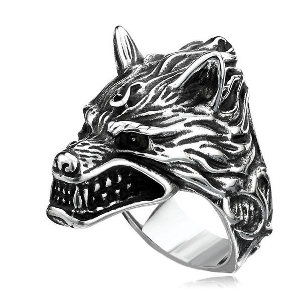 Vicious Wolf Ring-7-316 Stainless Steel Ring-Wild Saints Co.