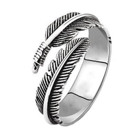Vintage Feather Ring-7-316 Stainless Steel Ring-Wild Saints Co.