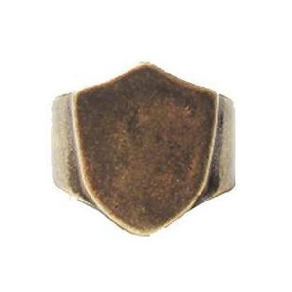 Vintage Shield Ring-GOLD-316 Stainless Steel Ring-Wild Saints Co.